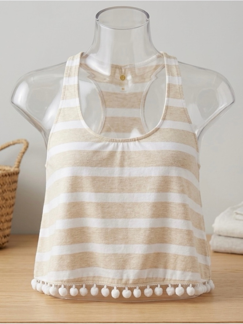Lilly Pulitzer Pom Pom Trim Striped Tank Top - XXS